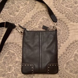 Coach Black Leather Mini Shoulder/Crossbody Bag